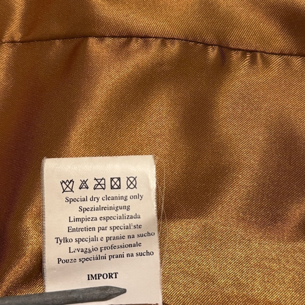 Blendshe women’s 100% leather camel brown blazer jacket sz 36/small Vintage 90’s - Picture 11 of 12